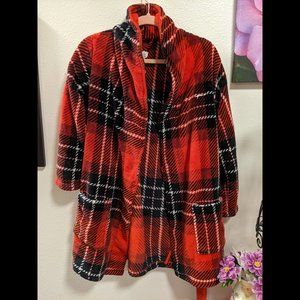 Victoria's Secret PINK Super Soft Red Plaid Robe with Pockets Size OS